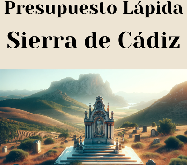 PRESUPUESTO Personalizado LÁPIDA en Comarca de la Sierra de Cádiz Provincia de Cádiz de Mármol o Granito