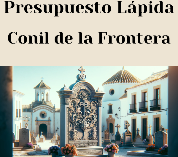 PRESUPUESTO Personalizado LÁPIDA en Conil de la Frontera Provincia de Cádiz de Mármol o Granito