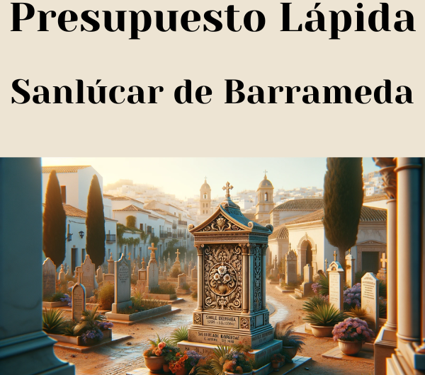 PRESUPUESTO Personalizado LÁPIDA en Sanlúcar de Barrameda Provincia de Cádiz de Mármol o Granito