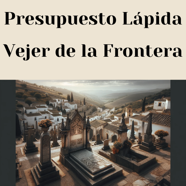 PRESUPUESTO Personalizado LÁPIDA en Vejer de la Frontera Provincia de Cádiz de Mármol o Granito