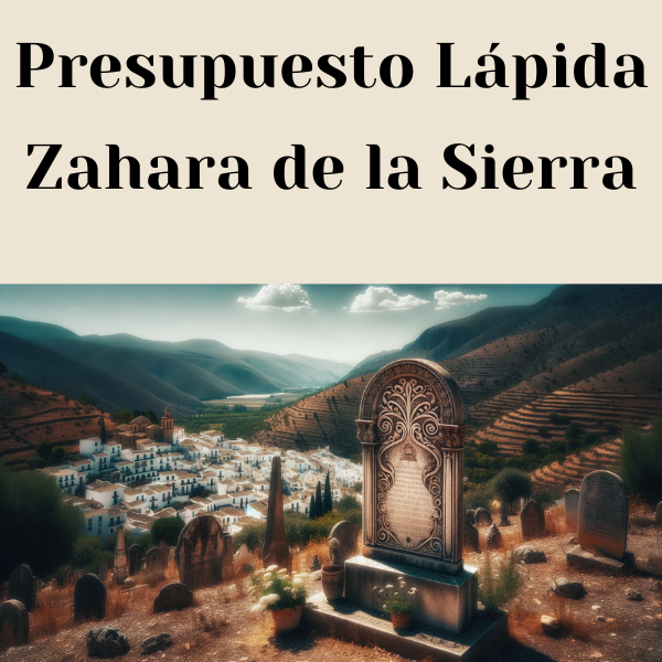 PRESUPUESTO Personalizado LÁPIDA en Zahara de la Sierra Provincia de Cádiz de Mármol o Granito