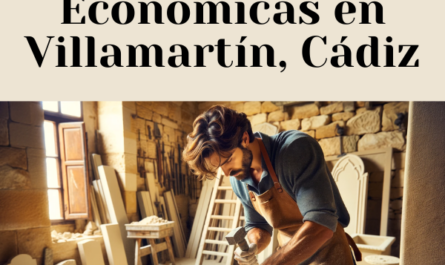 Un atractivo cantero trabajando en su taller creando lápidas tradicionales para nichos funerarios en una pared. El taller debía contar con elementos que evocaran el taller de un cantero de Villamartín, Cádiz, con herramientas, polvo y bloques de piedra. El albañil está concentrado en su trabajo, cincelando una gran losa de piedra. Hay una URL destacada visible al fondo: https://www.lapidascadiz.com/. El entorno es cálido y laborioso, con otras losas de piedra y equipos al fondo.